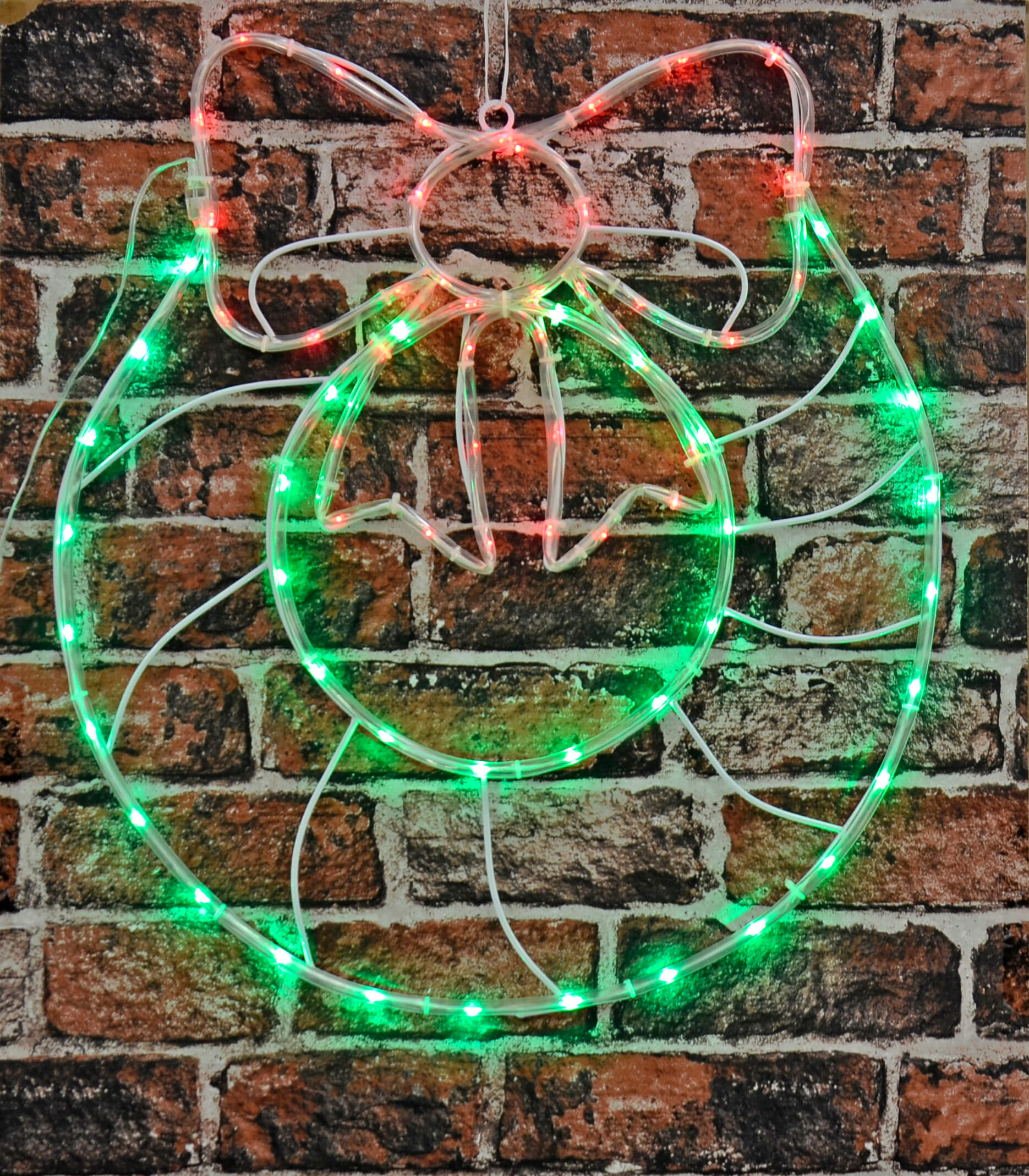 Mr Crimbo Christmas Wreath Outdoor Rope Light LED 50cm - MrCrimbo.co.uk -XS7266 - -christmas outdoor lights